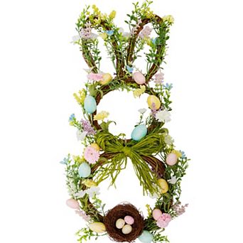 27" Easter Wreath Bunny Spring Floral Door Decor Gift