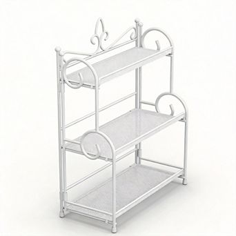 3 tier Foldable Countertop Organizer for Kitchen Bath Office