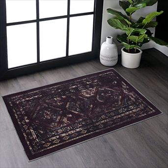 KWPZQEB Bohemian Washable Rug Doormat Rug for Bathroom, 24" X 36"