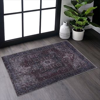 KWPZQEB Bohemian Washable Rug Doormat Rug for Bathroom, 24" X 36"