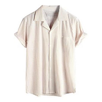 Men Casual Striped Button Shirt