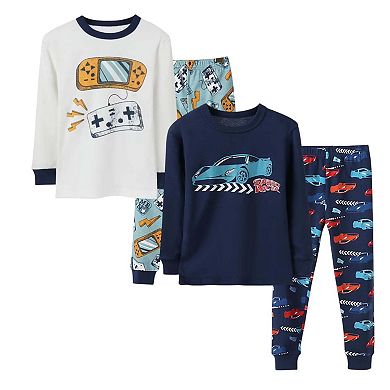 Boys 2 Pack Full Set Pajamas Snug Fit