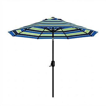 9FT Patio Umbrella Outdoor,Market Table Umbrella with Push Button Tilt,Crank,8 Ribs UV Protection