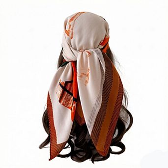 Women's Horse Print Large Square Scarf Lightweight Neck Hair Shawl Wrap 35 x 35 Inch