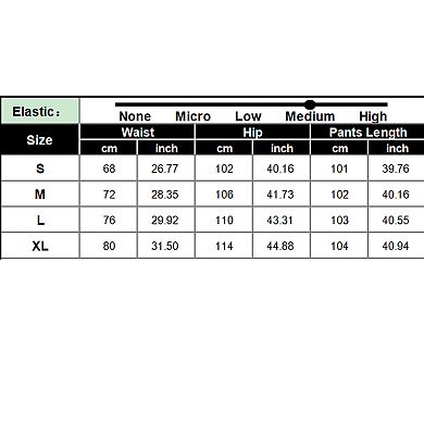 Women's Summer Casual Elastic High-Waisted Wide Leg Straight Long Pants Button Front Split Trousers