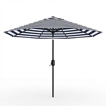 9FT Patio Umbrella Outdoor,Market Table Umbrella with Push Button Tilt,Crank,8 Ribs UV Protection