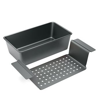 Nonstick Meatloaf Pan with Drain Tray, 9.84 x 5.71" Carbon Steel, Oven Safe 450°F