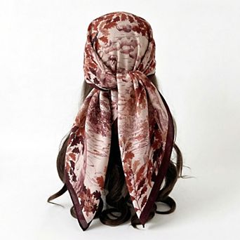 Women's Landscape Floral Square Scarf Large Lightweight Neck Hair Shawl Wrap 35 Inch