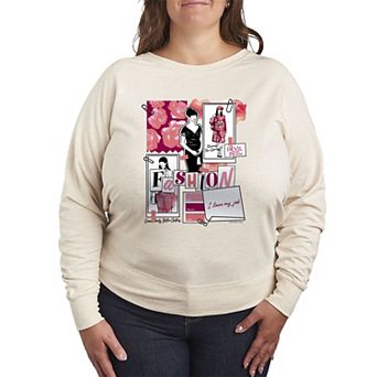 Plus Size The Devil Wears Prada Fashion Sketchbook French Terry Long Sleeve Tee