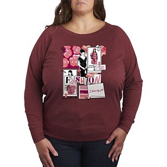 Plus Size The Devil Wears Prada Fashion Sketchbook French Terry Long Sleeve Tee