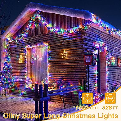 Ollny 1000 LED 382ft Multicolor Christmas Lights