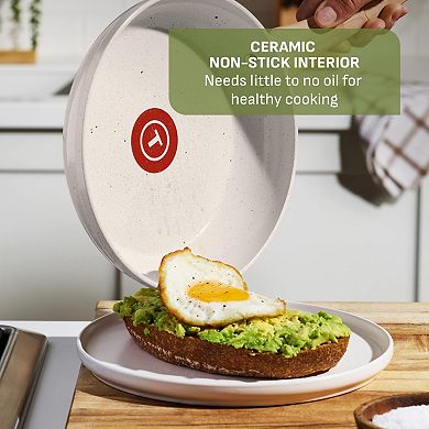 6 Qt Revive Ceramic Nonstick Saute Pan With Lid Oven Safe Stay-cool Handle