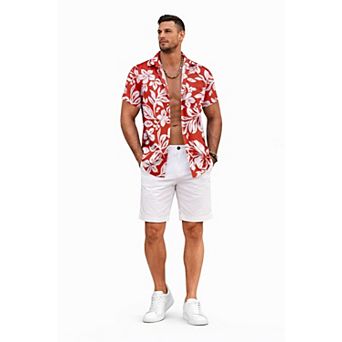 Men Relaxed Fit Tropical Shirt