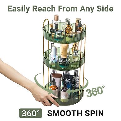 360 Rotating 3 Tier Bathroom Organizer Lazy Susan