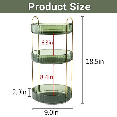 360 Rotating 3 Tier Bathroom Organizer Lazy Susan