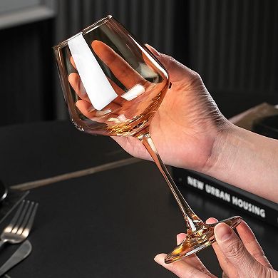 4-15.5oz Elegant Red Wine Glasses Gift for Wedding Anniversary Christmas