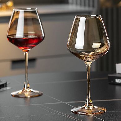 4-15.5oz Elegant Red Wine Glasses Gift for Wedding Anniversary Christmas