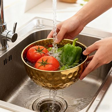 5-piece Stainless Steel Mixing Bowls Metal 1.6-4.9 Qt
