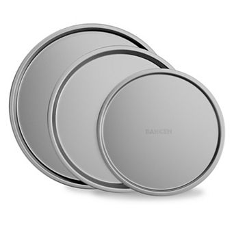 Bakken Swiss 3 pc Nonstick Pizza Tray Set  Ceramic Steel Pans, Dishwasher Safe