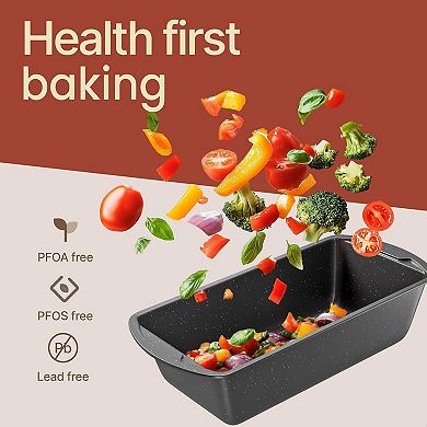 Nonstick Carbon Steel Loaf Pan Set, Bread Baking Pans, Oven Safe 450°F, Pack of 4