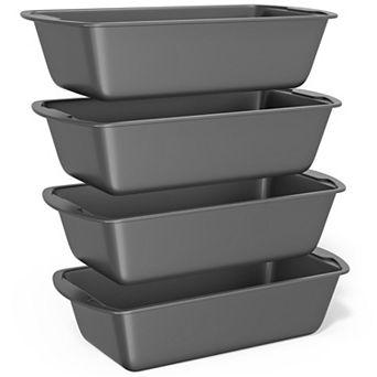 Nonstick Carbon Steel Loaf Pan Set, Bread Baking Pans, Oven Safe 450°F, Pack of 4