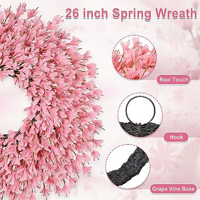 26" Spring Artificial Wreath Easter Spring Home Decor
