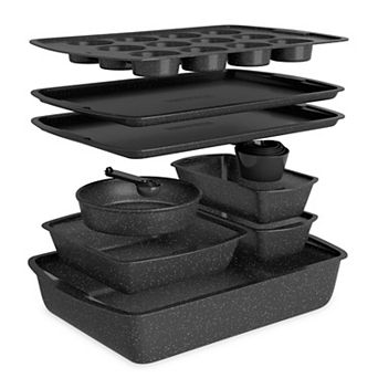 10 pc Nonstick Carbon Steel Bakeware Stackable, Oven & Dishwasher Safe