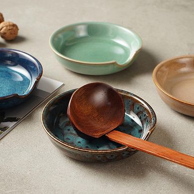 Ceramic Spoon Rest Kitchen Utensil Rest 4 pack