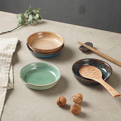 Ceramic Spoon Rest Kitchen Utensil Rest 4 pack