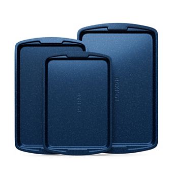 3 pc Kitchen Baking Pan Set Nonstick Carbon Steel Bakeware, Oven Safe 450°F