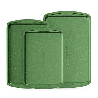 3 pc Kitchen Baking Pan Set Nonstick Carbon Steel Bakeware, Oven Safe 450°F