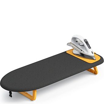 Foldable Mini Ironing Board 12x32 with Iron Mat Heat-Resistant Cover Travel Dorm