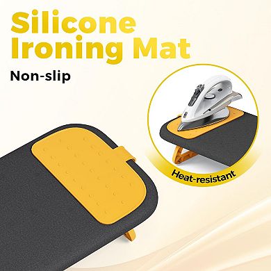 Foldable Mini Ironing Board 12x32 with Iron Mat Heat-Resistant Cover Travel Dorm