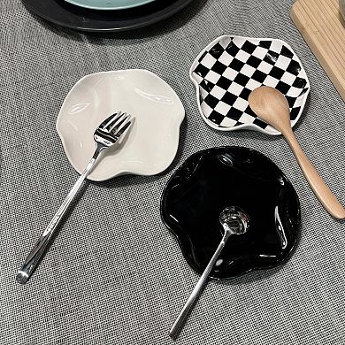 5.3" Spoon Rest Ceramic for Counter Housewarming Gifts