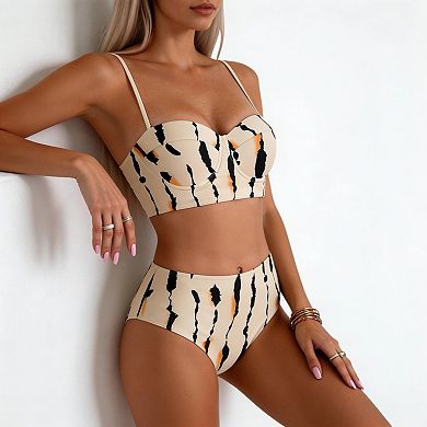 Women's Two Piece String Bikini Set Spaghetti Straps Triangle Swimsuits Bathing Suits