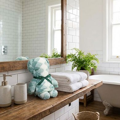 Bear Shaped Hand Towel 29 Inch Soft Plush Bathroom Towel Gift Ready Design