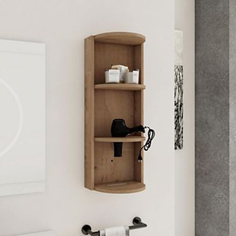 KWPZQEB 3 tier Wall-Mounted Wooden Storage Rack