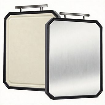 2 pc Small Titanium Kitchen Cutting Boards Dishwasher Safe Wheat Straw PP