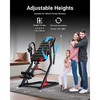 HARISON Heavy Duty Inversion Table for home use, Back Inversion Table with 3D Memory Foam (HRK-407)