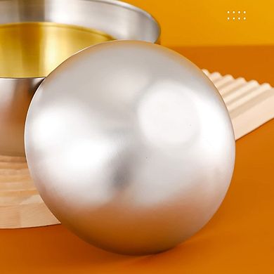 2pcs Stainless Steel Salad Serving Nesting Mixing Bowl 5.9"/7.9"