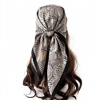 Women's Floral Large Square Scarf Lightweight Head Neck Hair Wrap Shawl 35 Inch