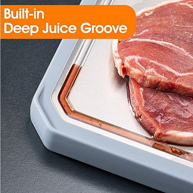 2PC Titanium Double-Sided Kitchen Board Wheat Straw Large Meat Dishwasher Safe