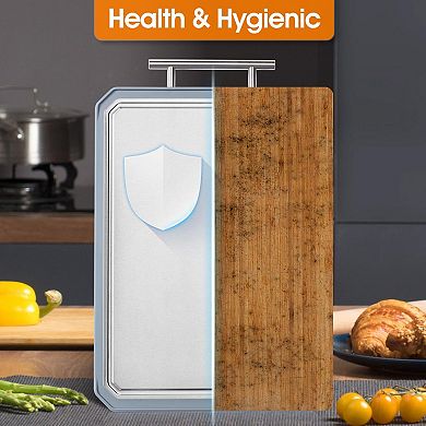 2PC Titanium Double-Sided Kitchen Board Wheat Straw Large Meat Dishwasher Safe