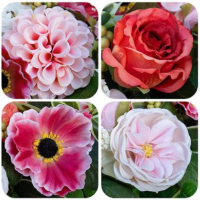 24" Spring Colorful Artificial Wreath All Seasons Home Decor