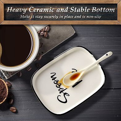 Ceramic Spoon Rest Cooking Utensil Rest