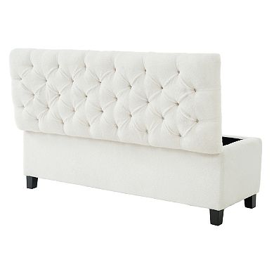 KWPZQEB Safe Slow-Close Hinges Ottoman Storage Bench for Bedroom