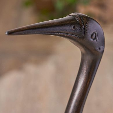 KWPZQEB Aluminium Metal Bird Garden Statue Set of 2