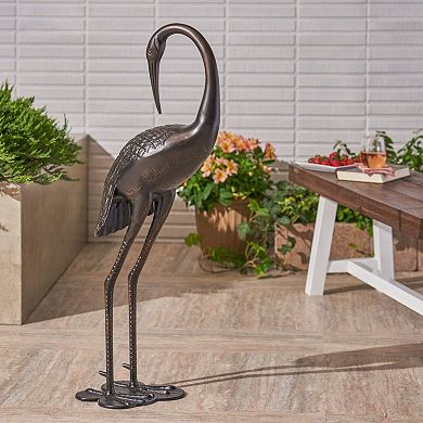 KWPZQEB Aluminium Metal Bird Garden Statue Set of 2
