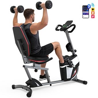 HARISON Magnetic Smart Recumbent Exercise Bike for Home, with LCD Monitor and Bluetooth (HRK-B50A)