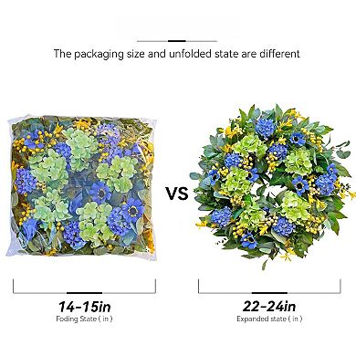 24" Spring Artificial Wreath Home Decor
